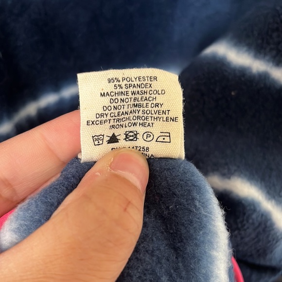 Simply Southern Navy White Pink Tie Dye Stripe Fleece Pullover Jacket Size XXL - Picture 7 of 9